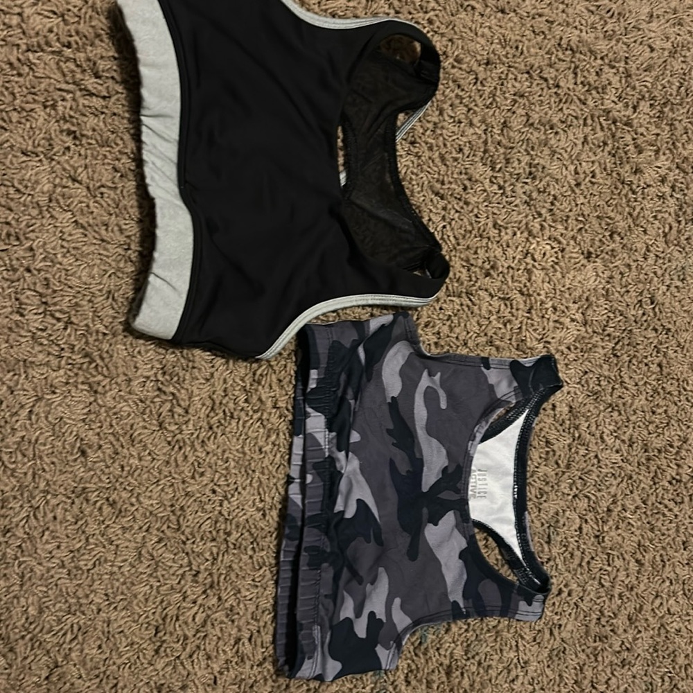 Girls size 8 sports bras